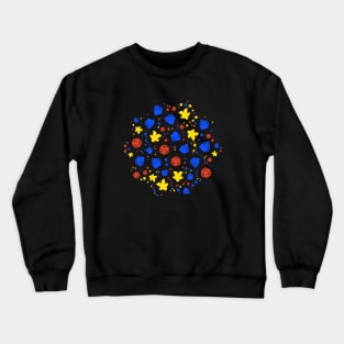 D20 Dice Meeple and Cards Nerdy Analog Gaming Crewneck Sweatshirt